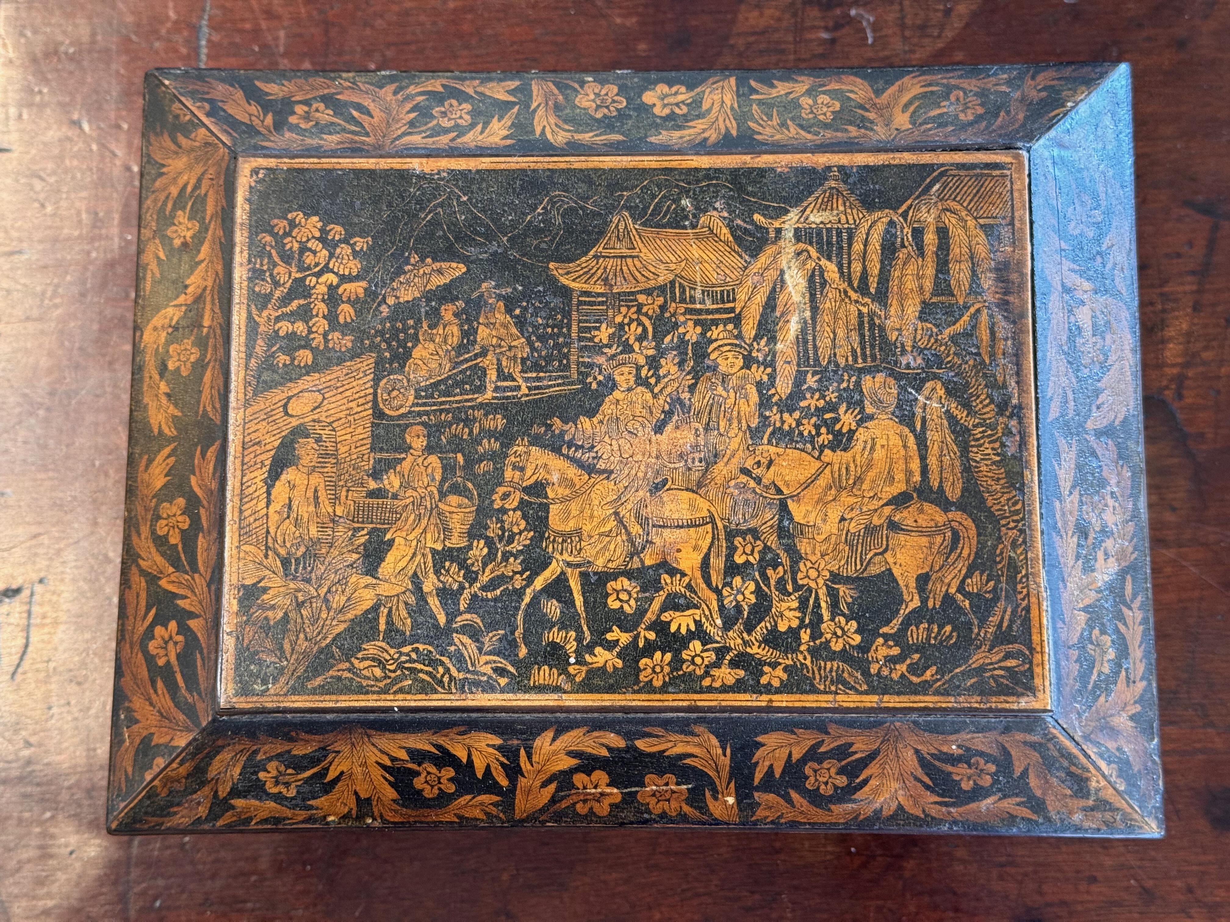 19th Century English Penwork Box For Sale 1