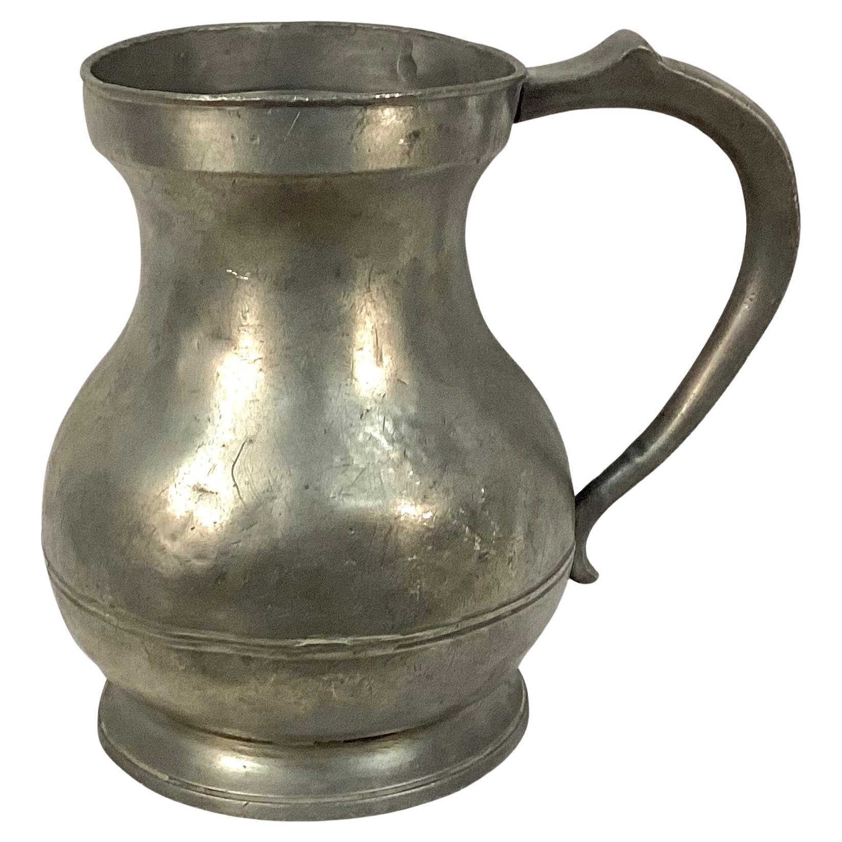 19th Century English Pewter Gallon Measuring Pitcher For Sale 5