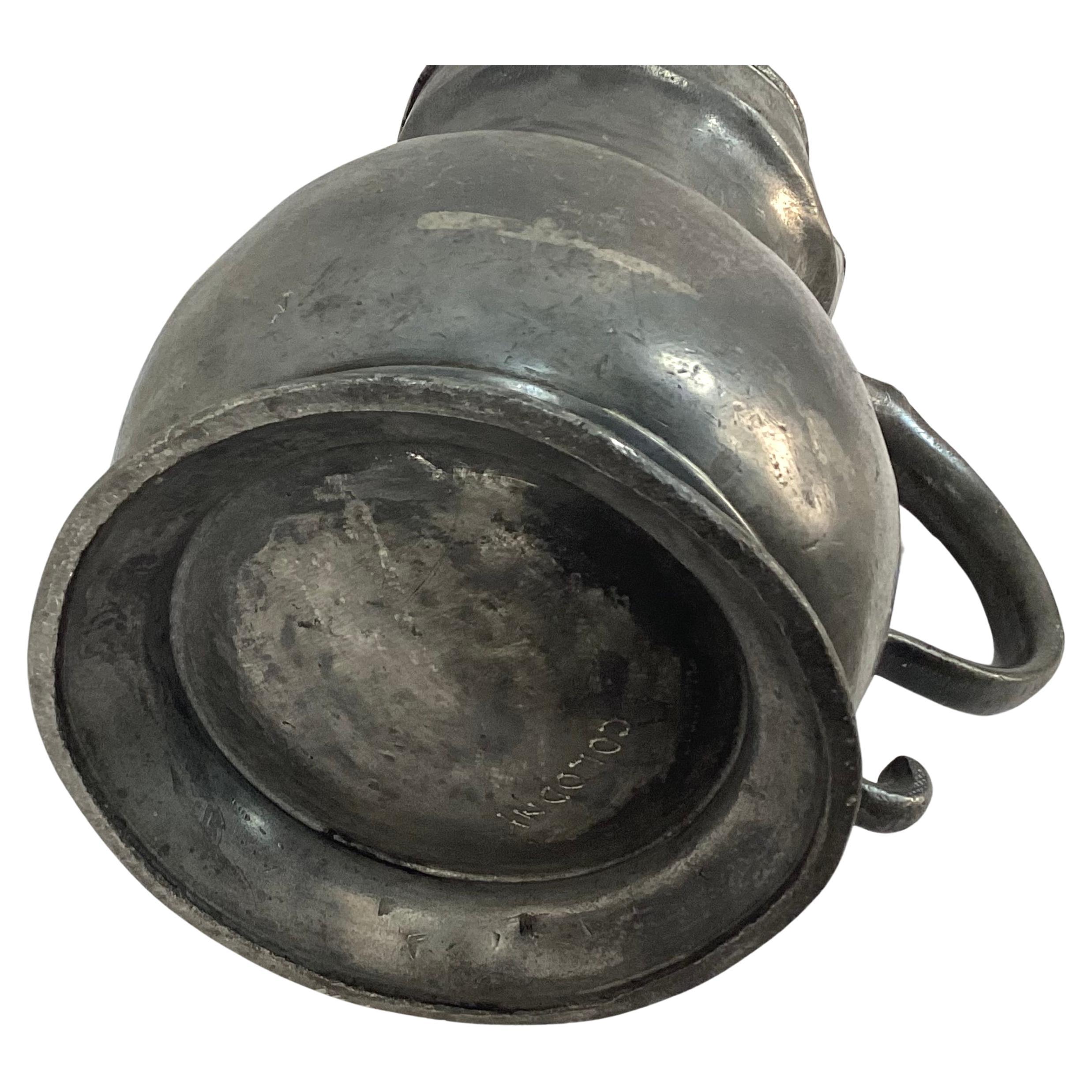 19th Century English Pewter Pitcher For Sale 1