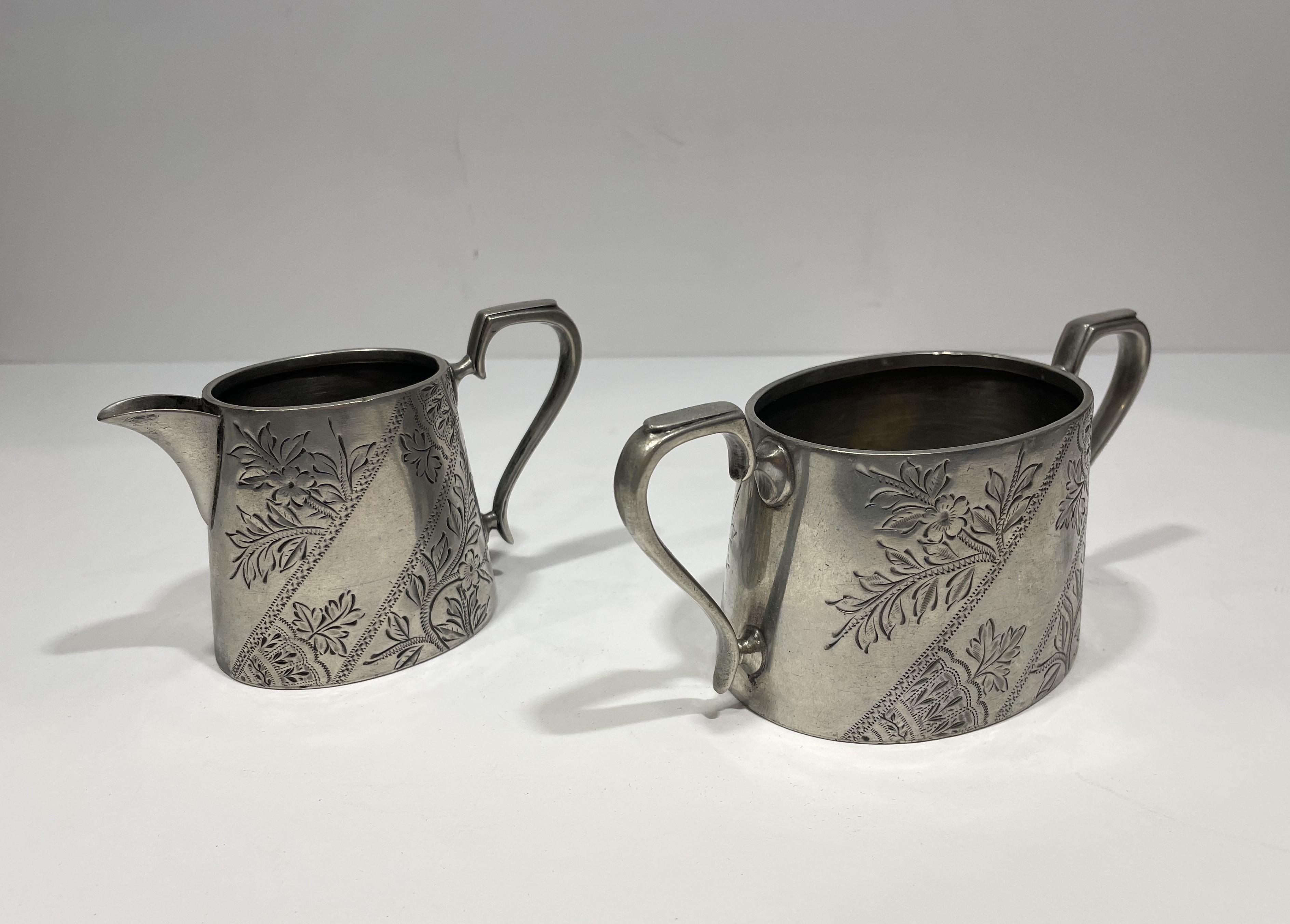 19th Century English Pewter Tea Service For Sale 9
