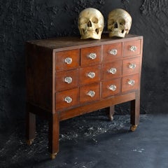 19th Century English Pharmacy Draws