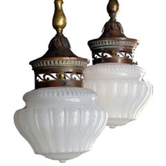 19th Century English Pharmacy Lights 