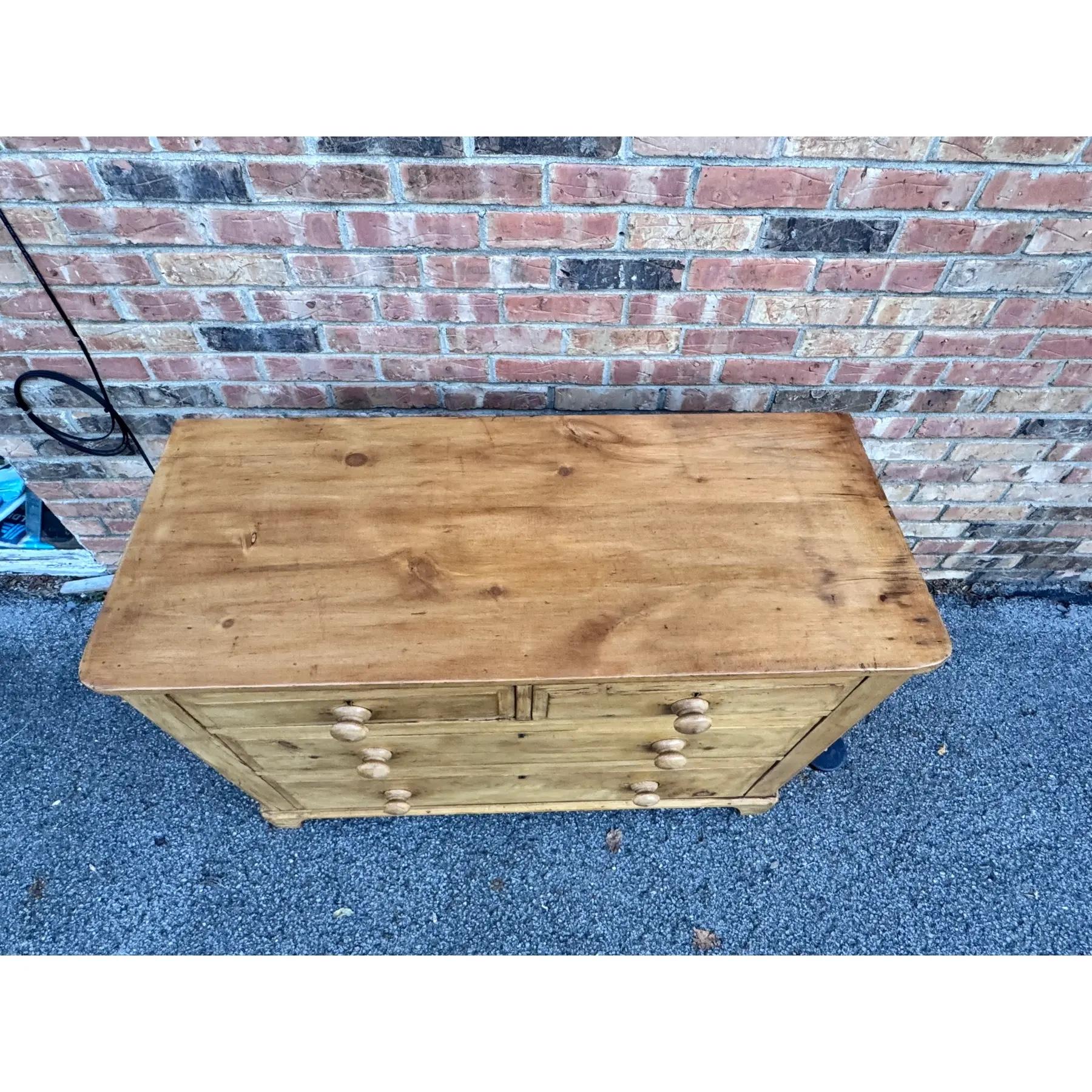 19th Century English Pine Chest Drawers For Sale 3