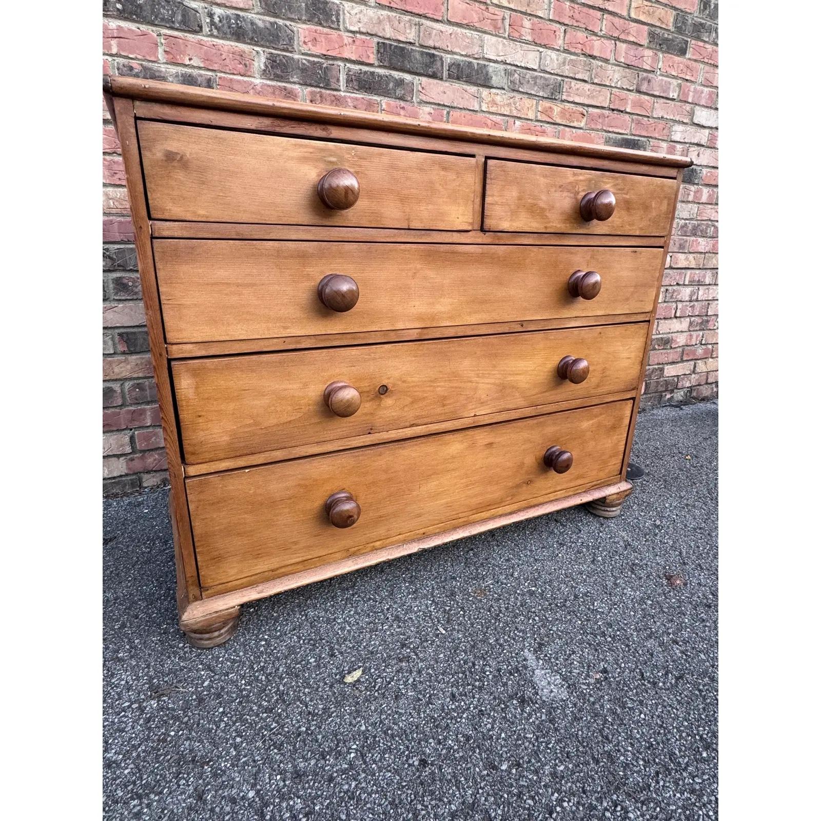 19th Century English Pine Chest Drawers in vendita 2