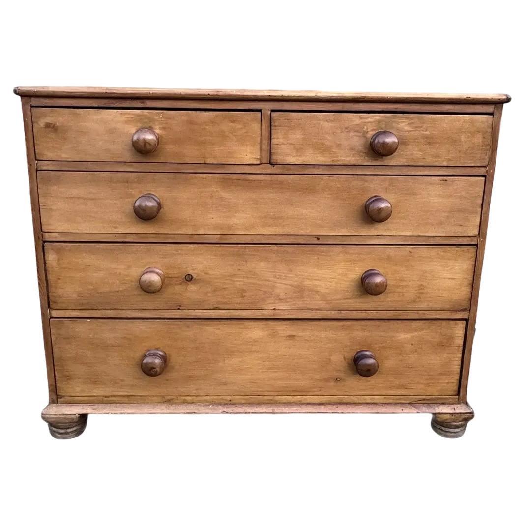 19th Century English Pine Chest Drawers
