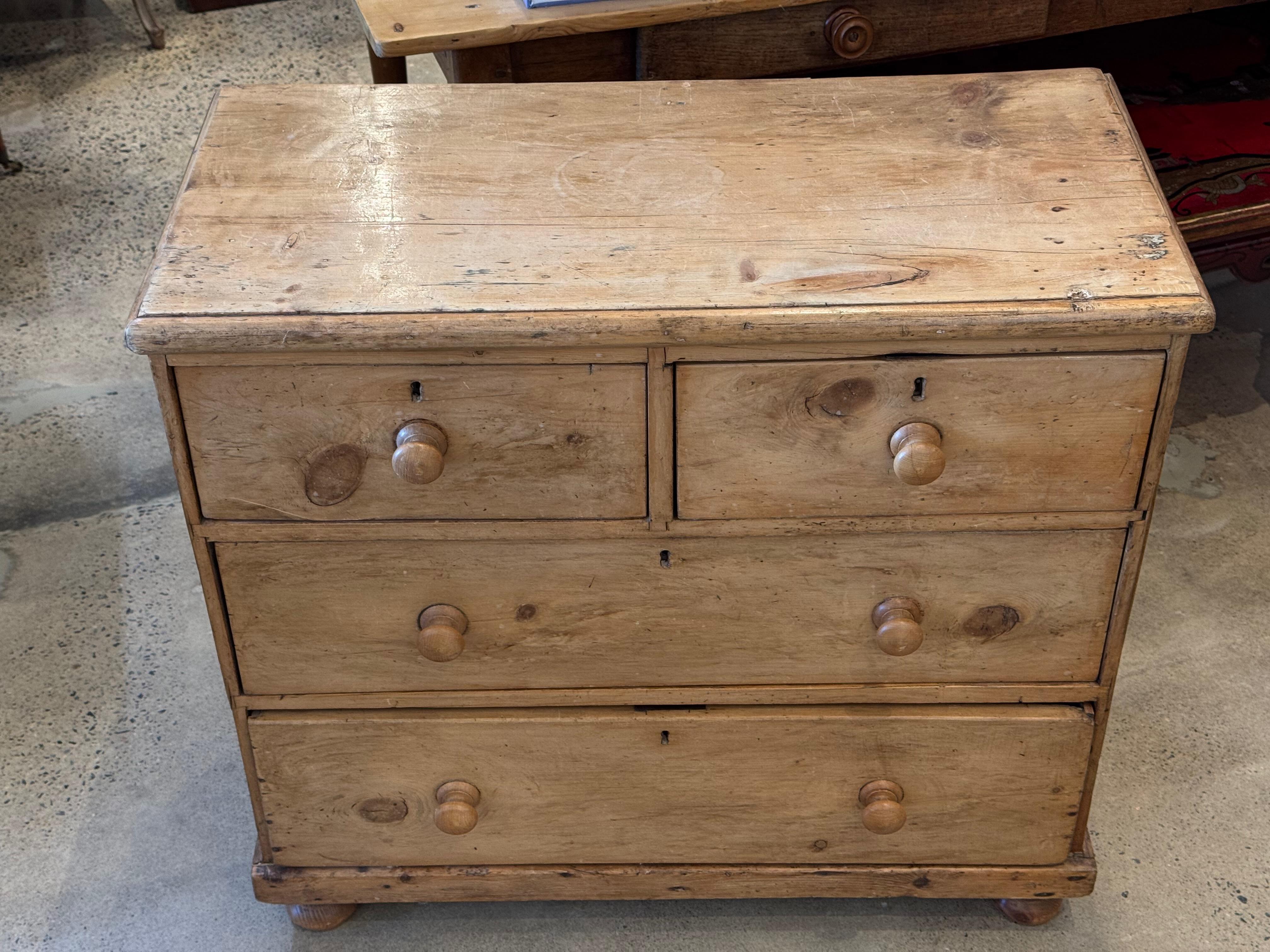 19th Century 19th-Century English Pine Chest