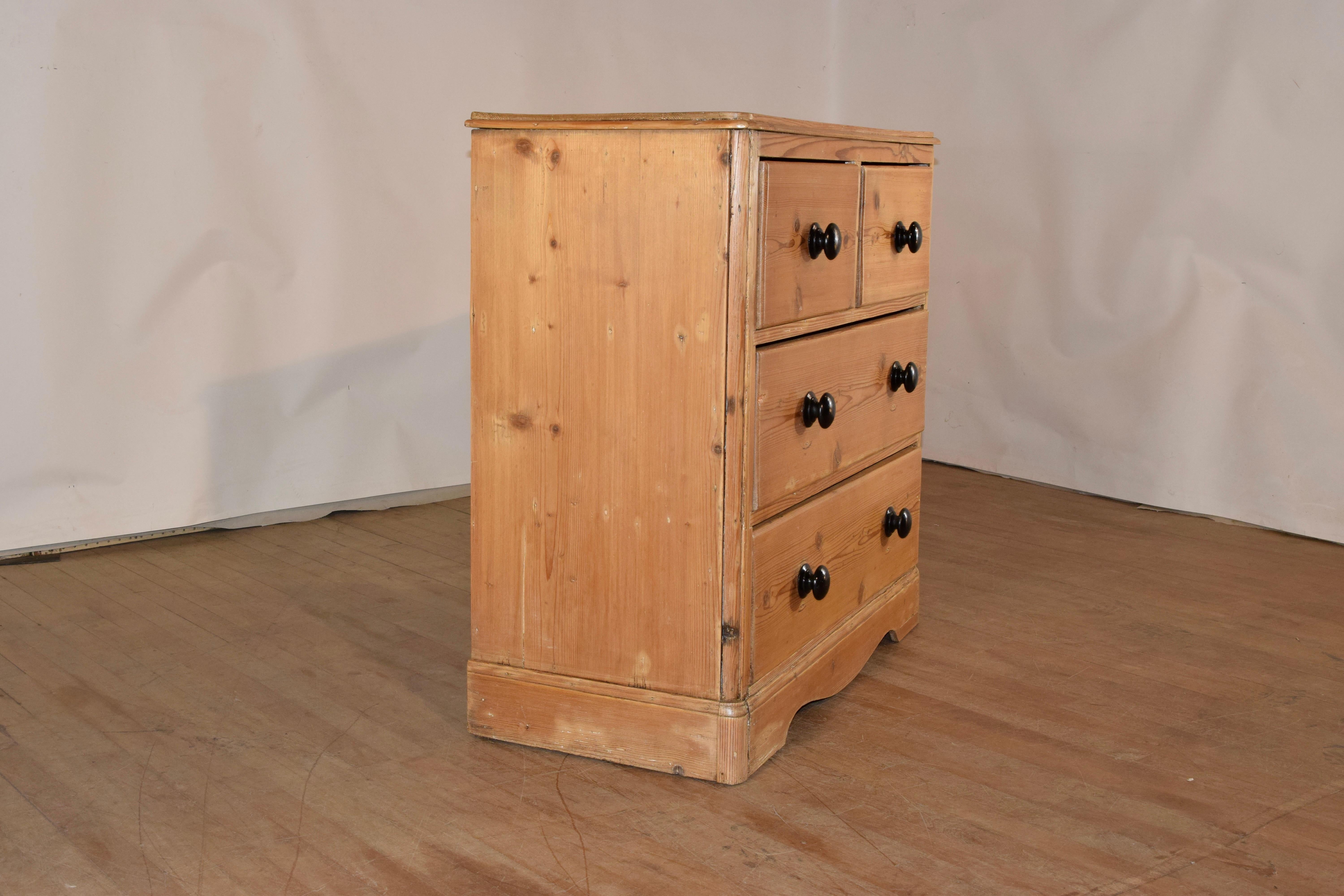 19th Century English Pine Chest For Sale 2