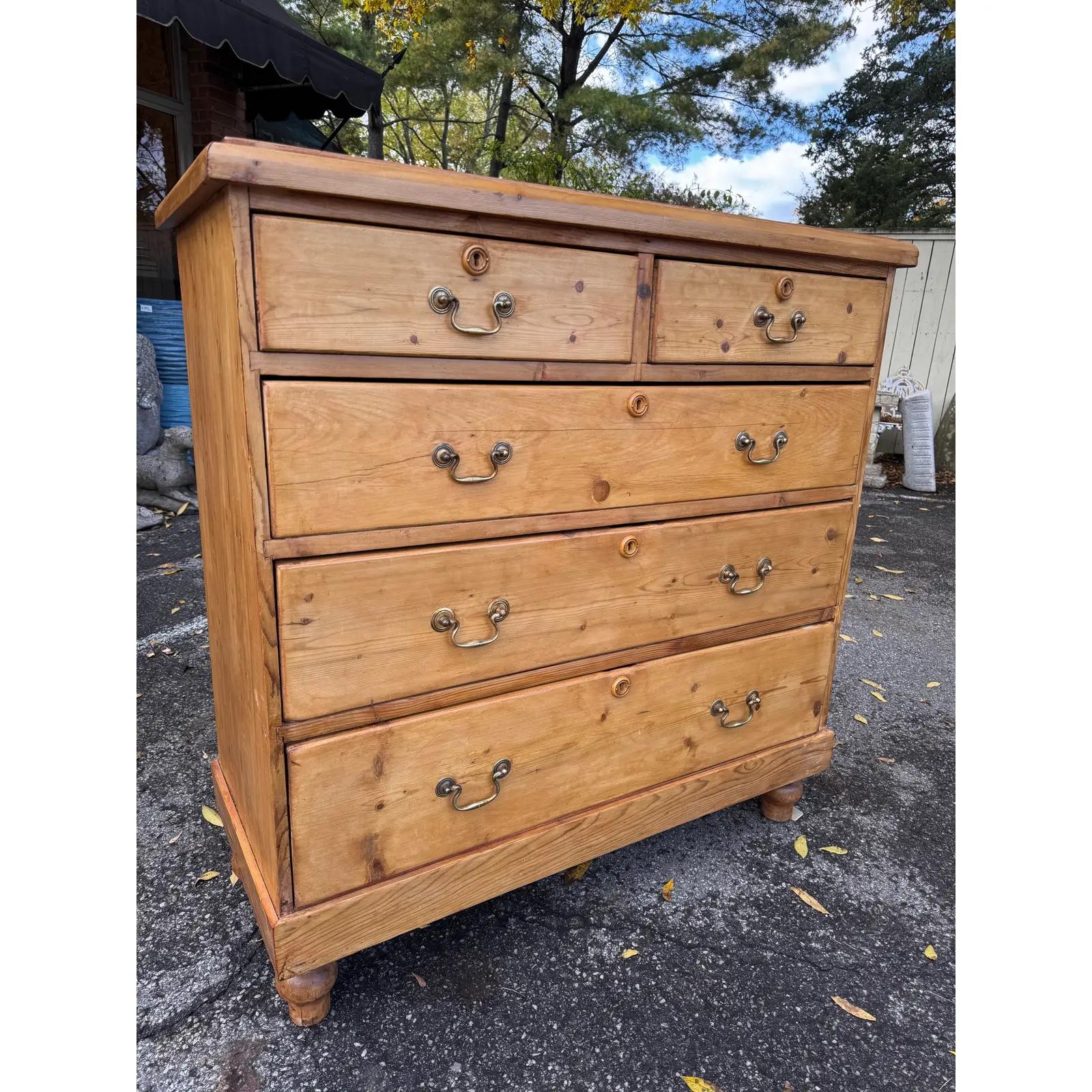 Cassettiera in pino inglese del XIX secolo in vendita 4