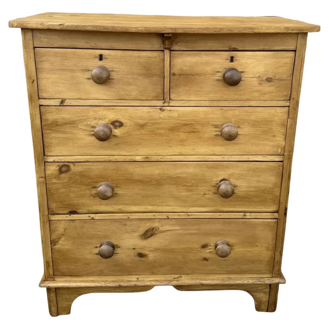19th Century English Pine Chest of Drawers