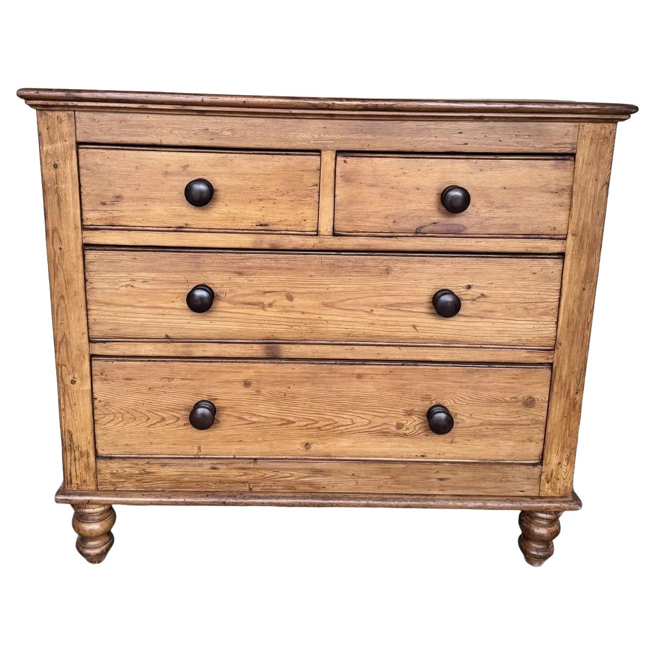 19th Century English Pine Chest of Drawers