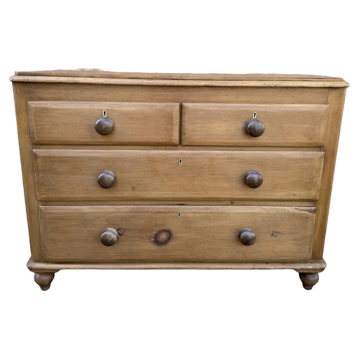 19th Century English Pine Chest of Drawers