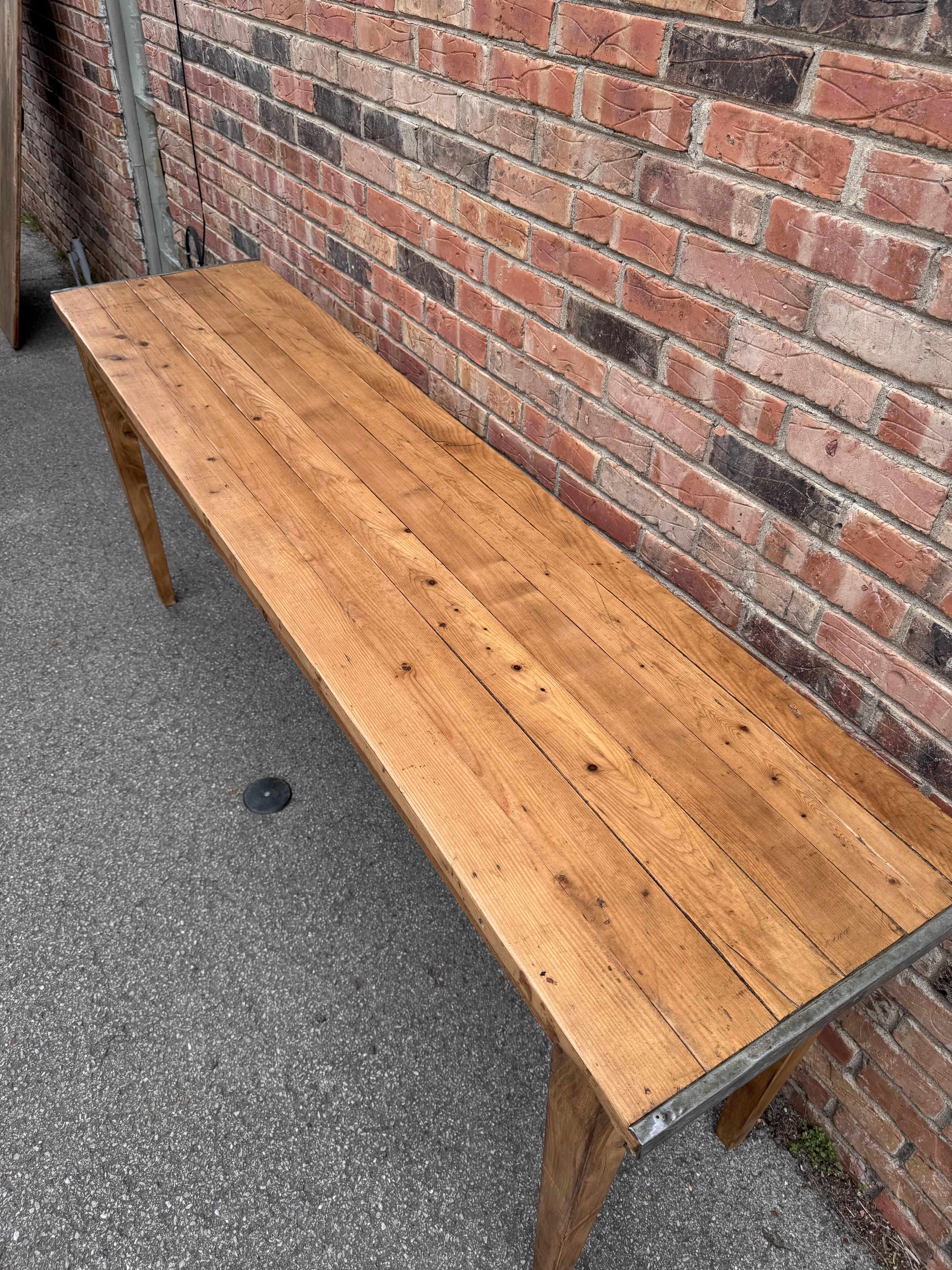 19th Century English Pine Console In Good Condition For Sale In Nashville, TN