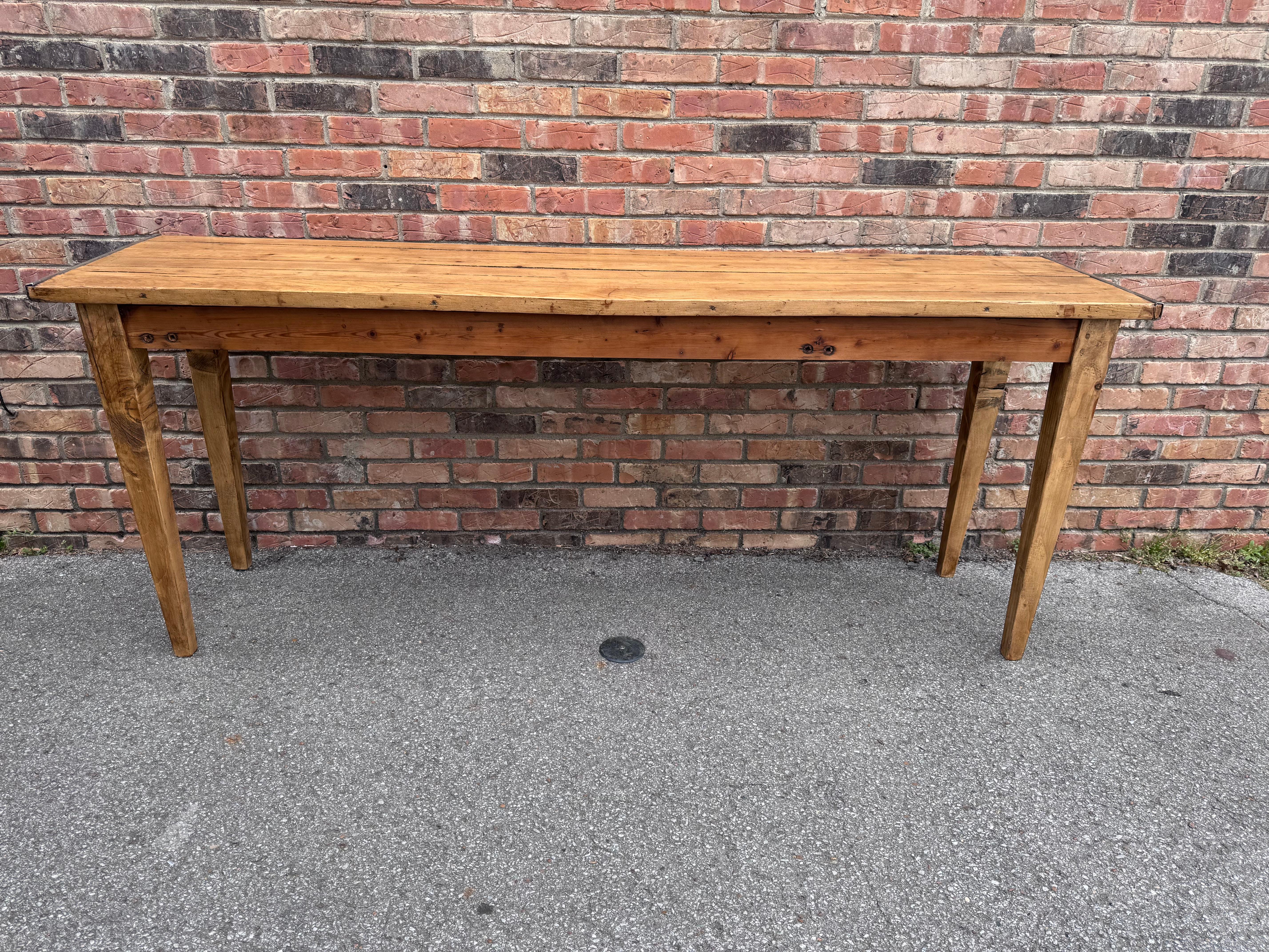 19th Century English Pine Console For Sale 3