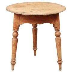 19th Century English Pine Cricket Side Table