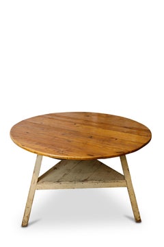 19th Century English Pine Cricket Table