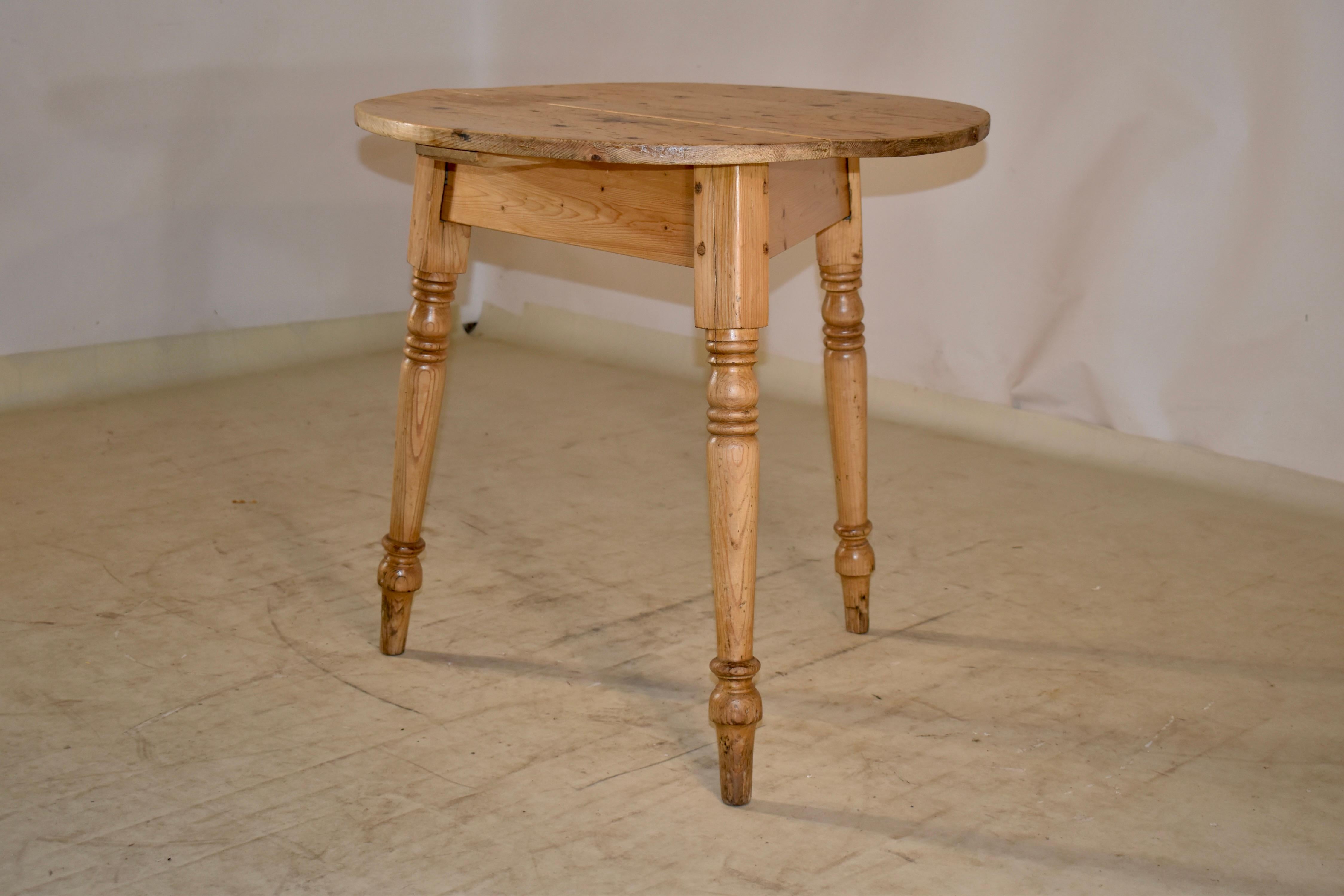 19th Century English Pine Cricket Table For Sale 1