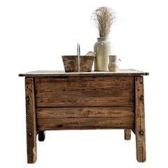 19th Century English Pine Dough Box
