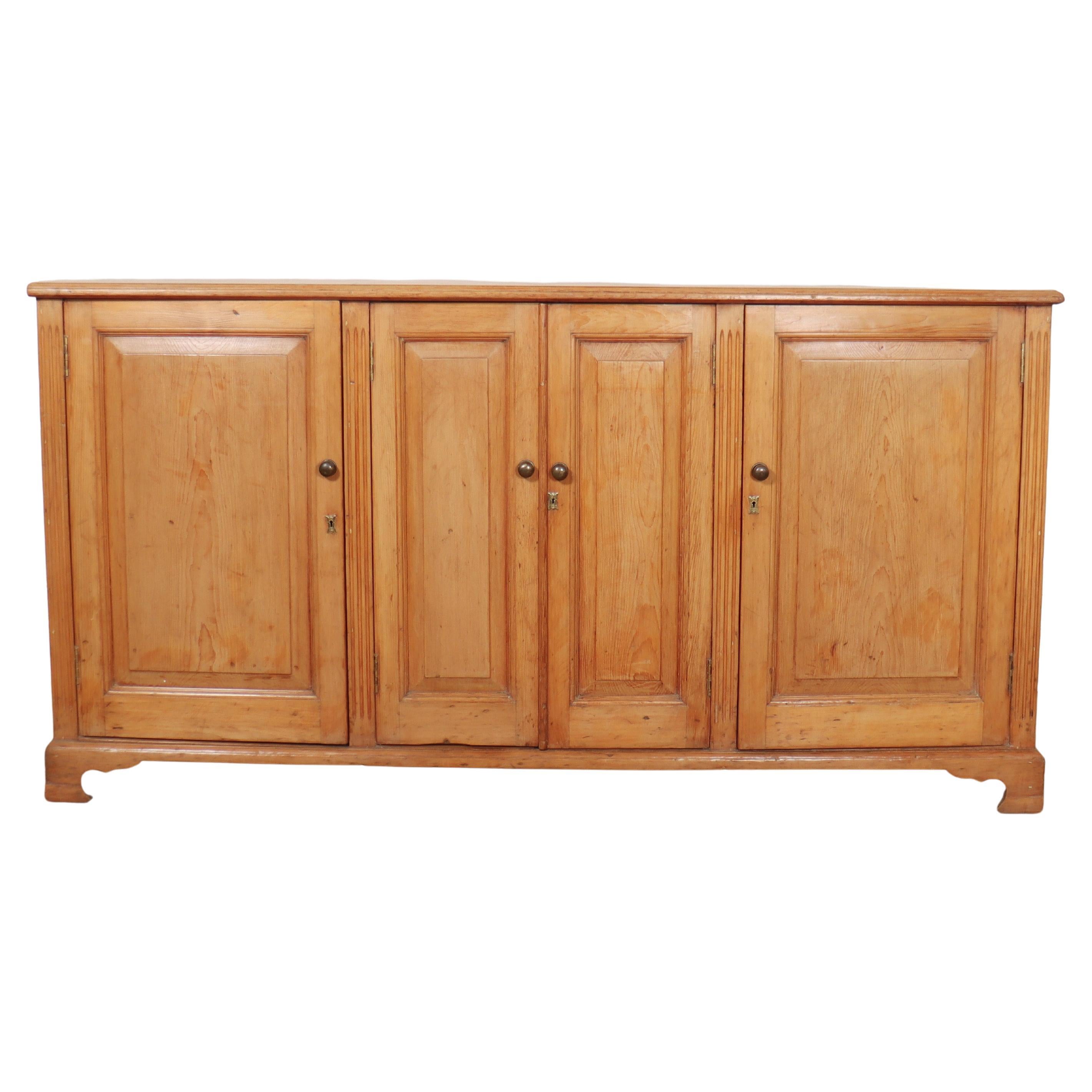 19th Century English Pine Dresser Base For Sale