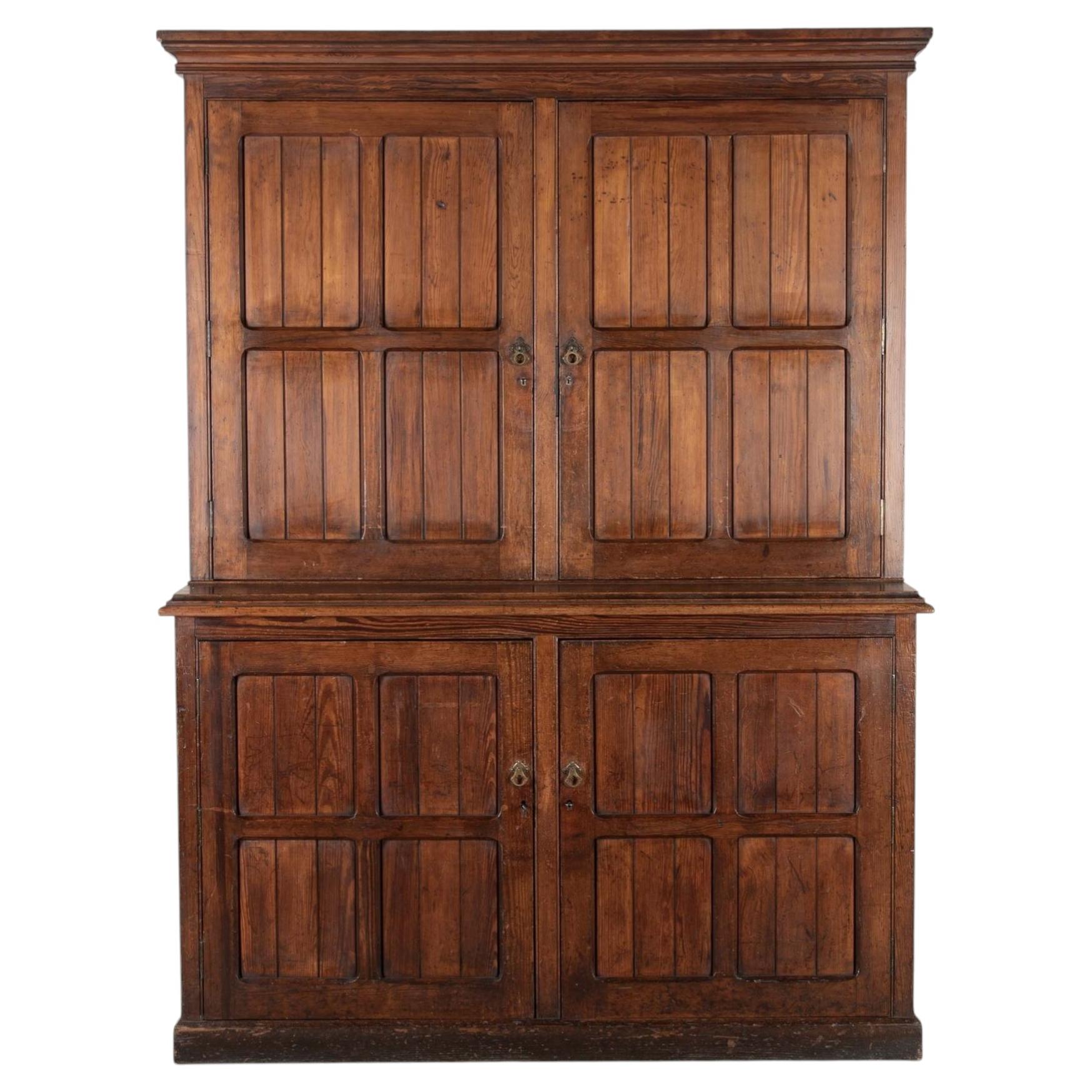 19th Century English Pine Estate Cupboard