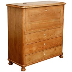 Antique 19th Century English Pine Fall Front Secretary