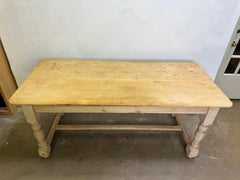 19th Century English Pine Farm Table