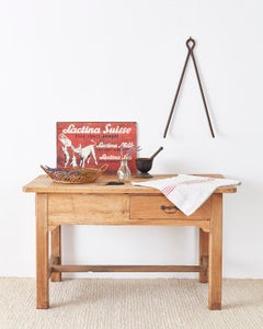 19th Century English Pine Farmhouse Kitchen Table