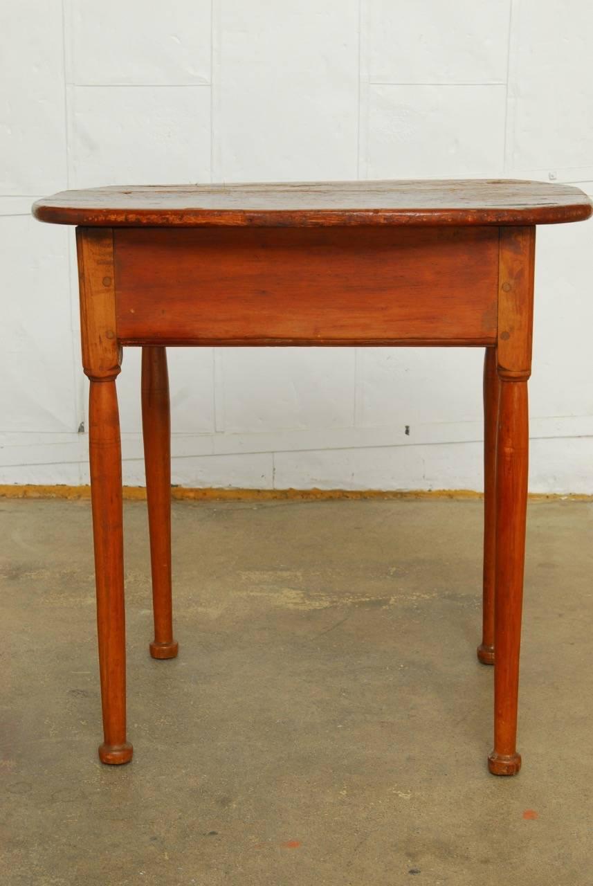 19th Century English Pine Farmhouse Table with Drawer 3