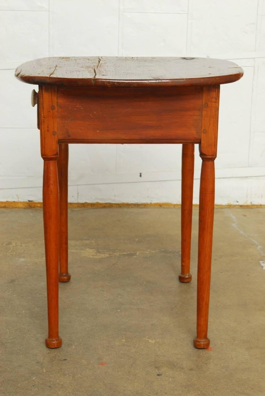 19th Century English Pine Farmhouse Table with Drawer 1