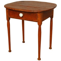 19th Century English Pine Farmhouse Table with Drawer