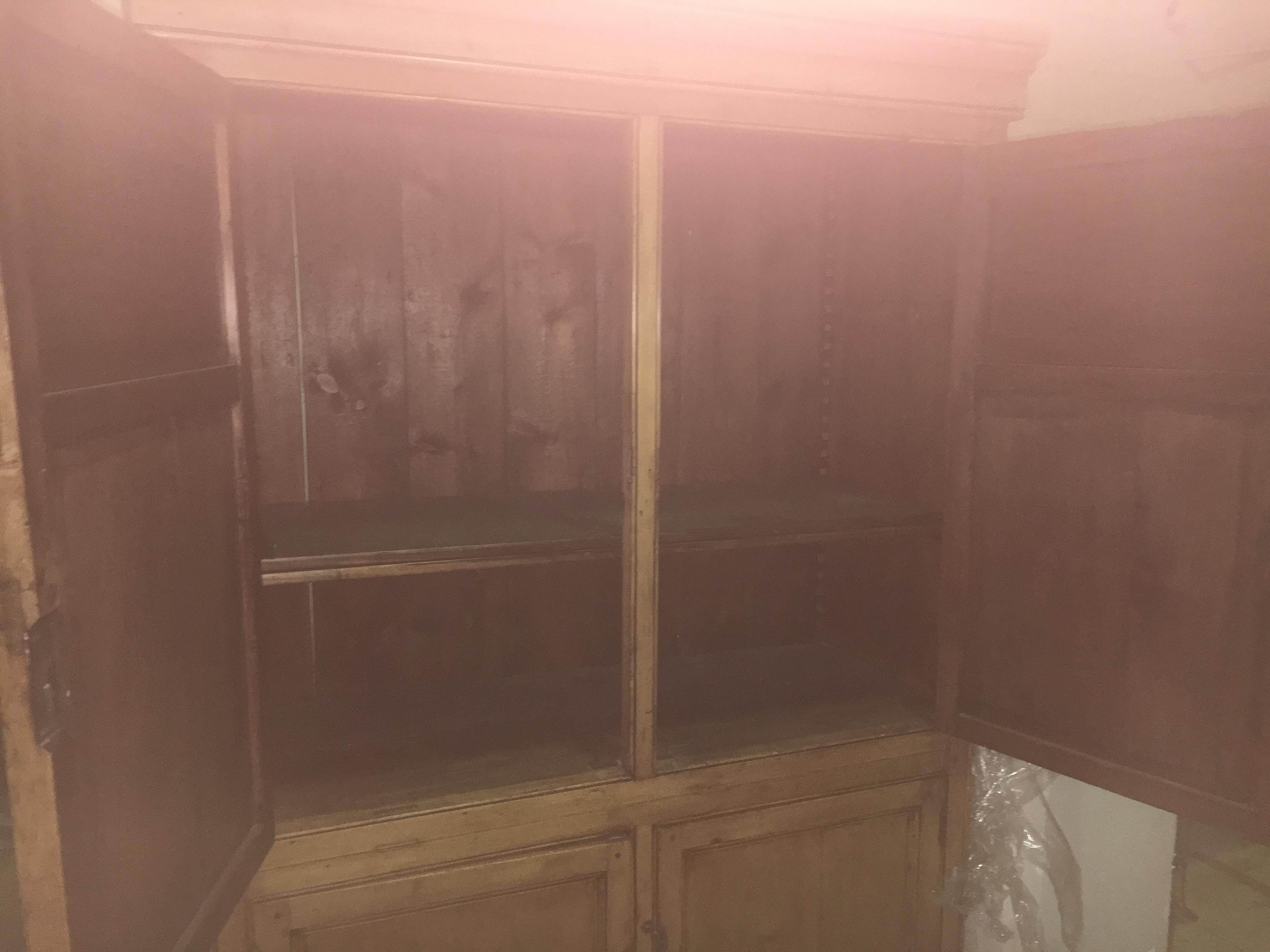 19th Century English Pine Four-Door Cabinet For Sale 2