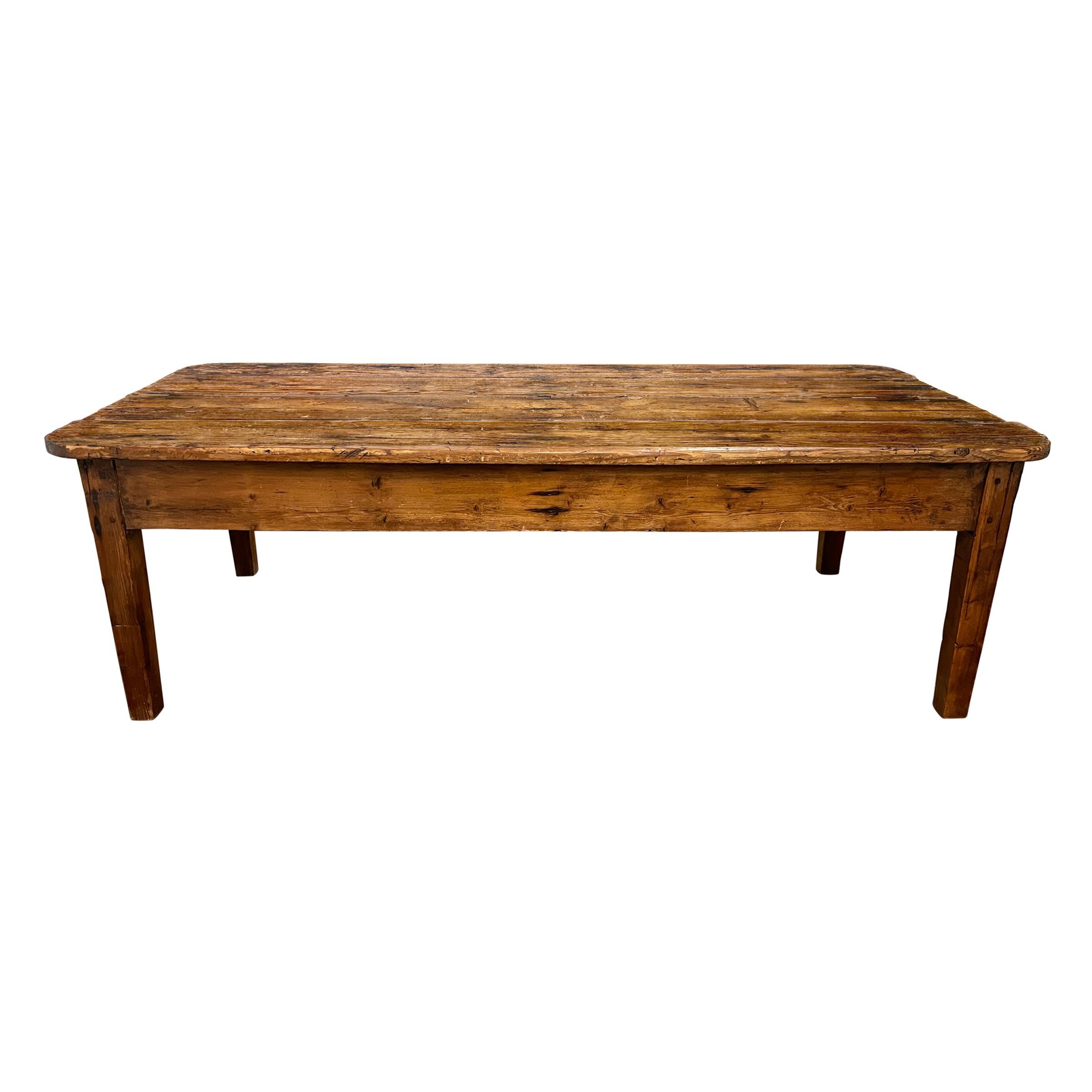 19th Century English Pine Low Table