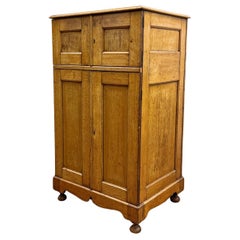 19th Century English Pine Medical Cabinet With Shelves and Drawers