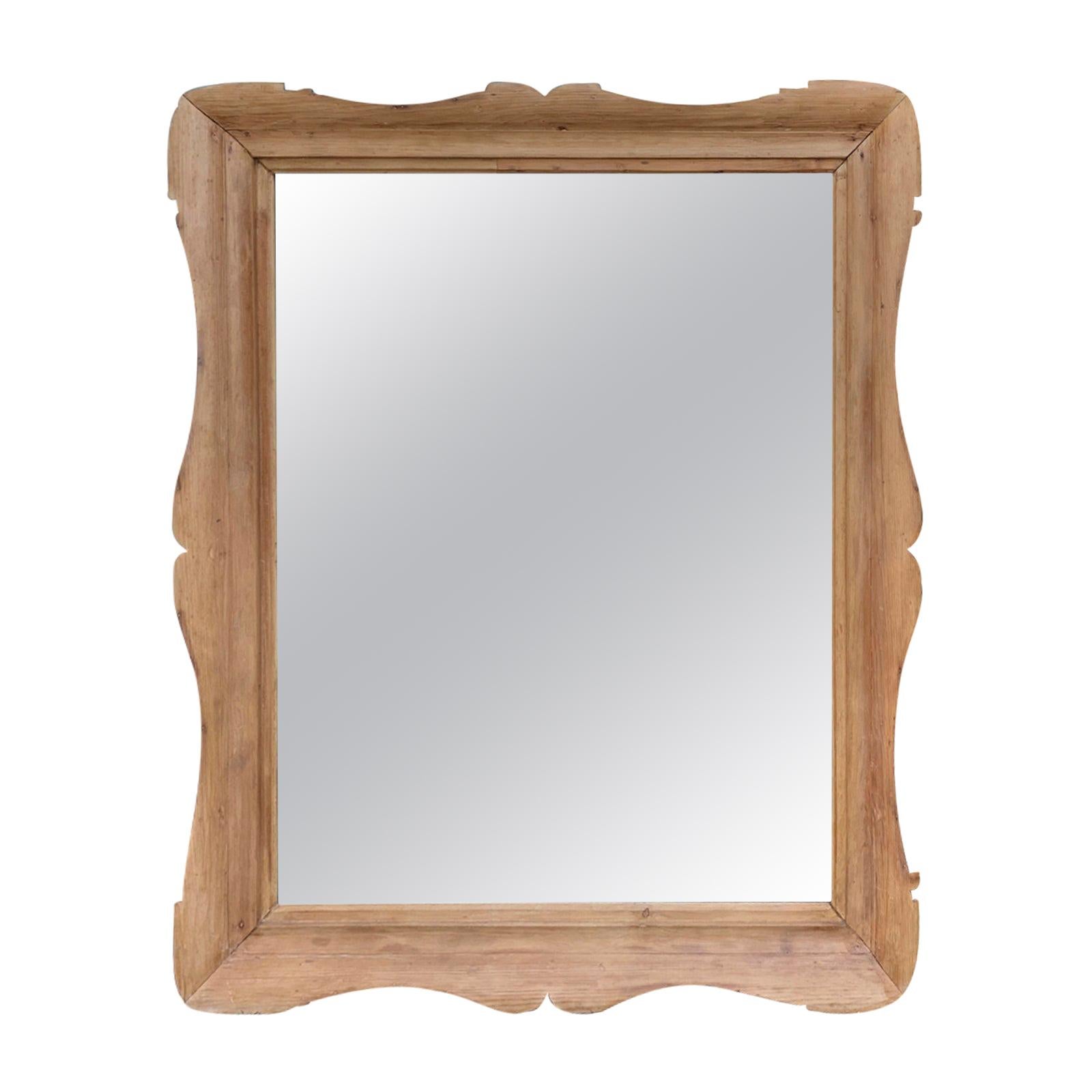 19th Century English Pine Mirror