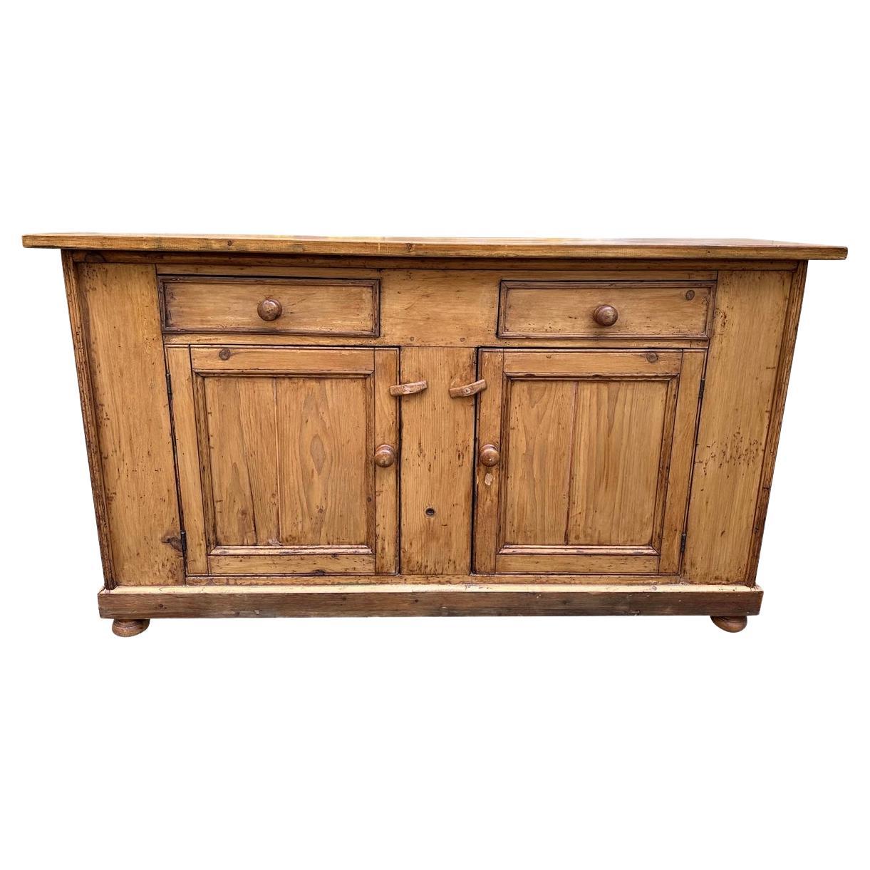 19th Century English Pine Server For Sale