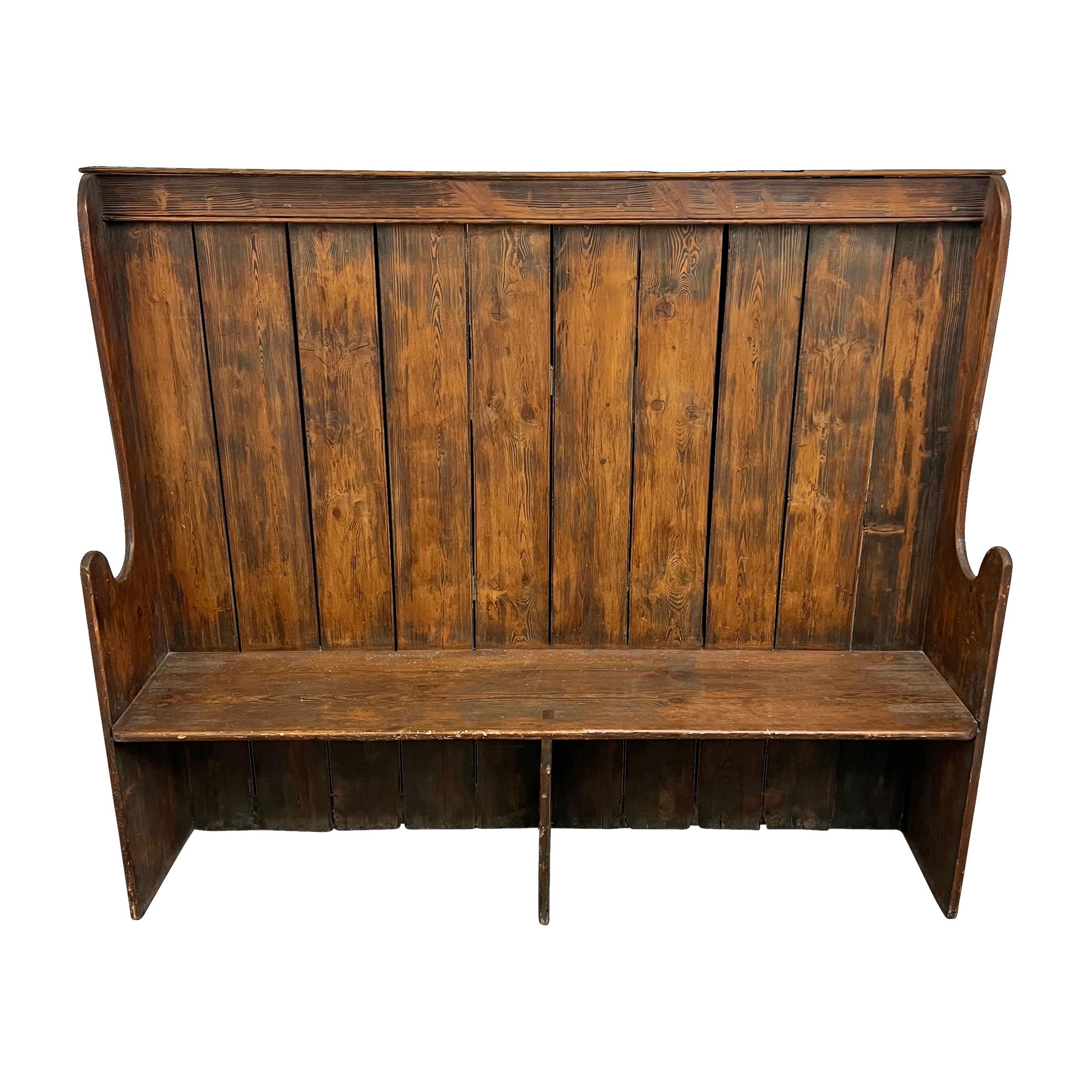 Country 19th Century English Pine Settle