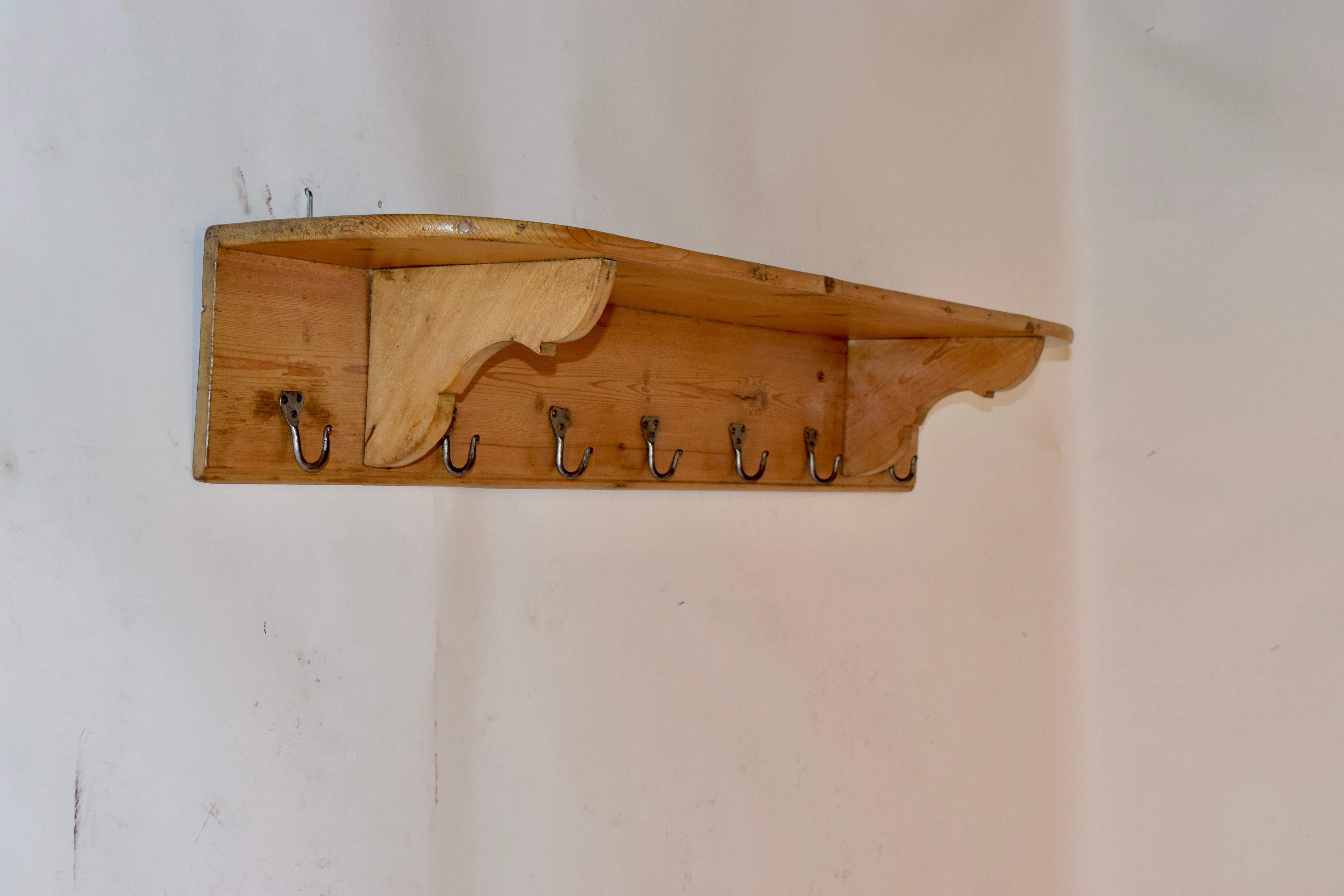 19th Century English Pine Shelf In Good Condition In High Point, NC