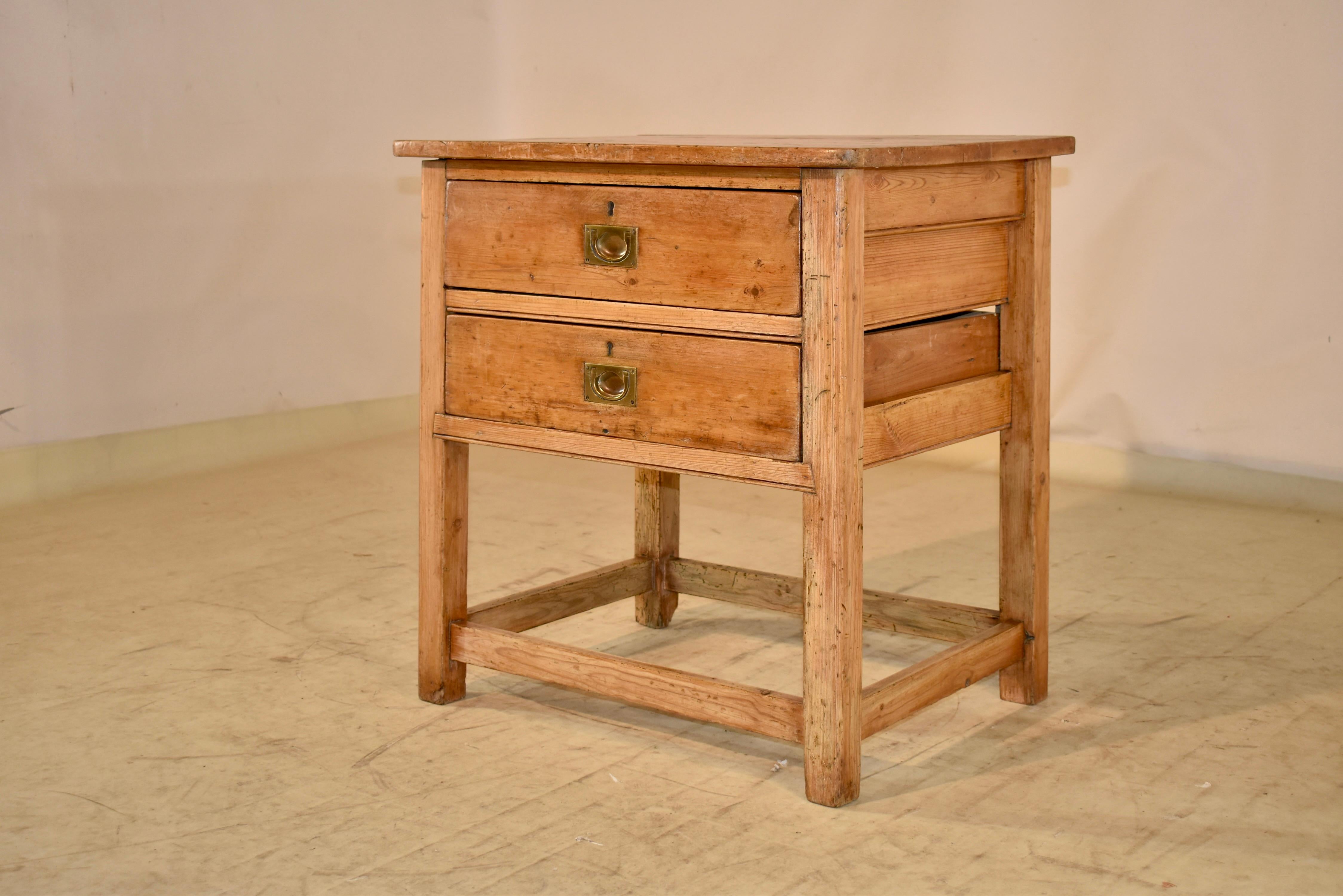 19th Century English Pine Side Table For Sale 2