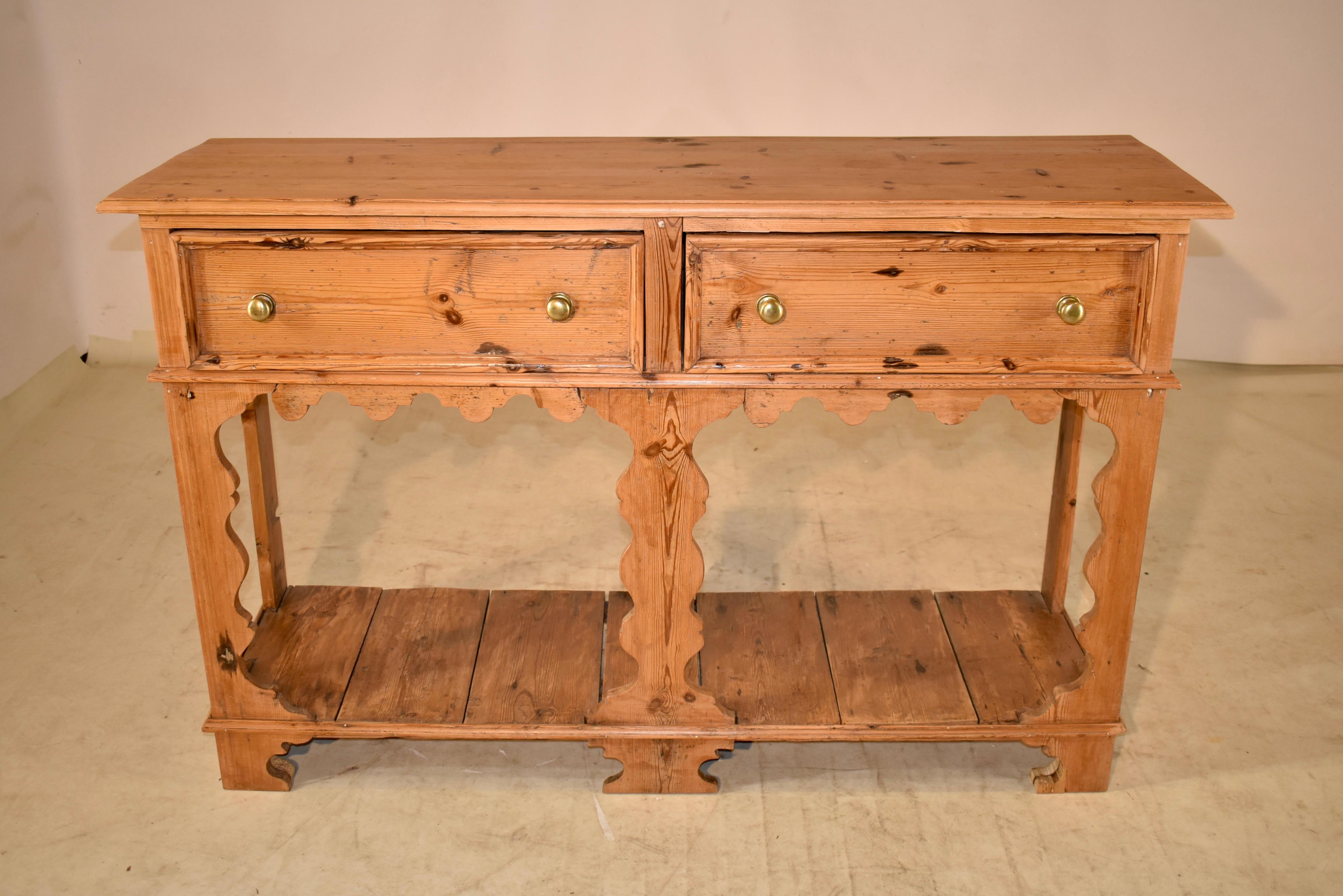 antique english pine sideboard
