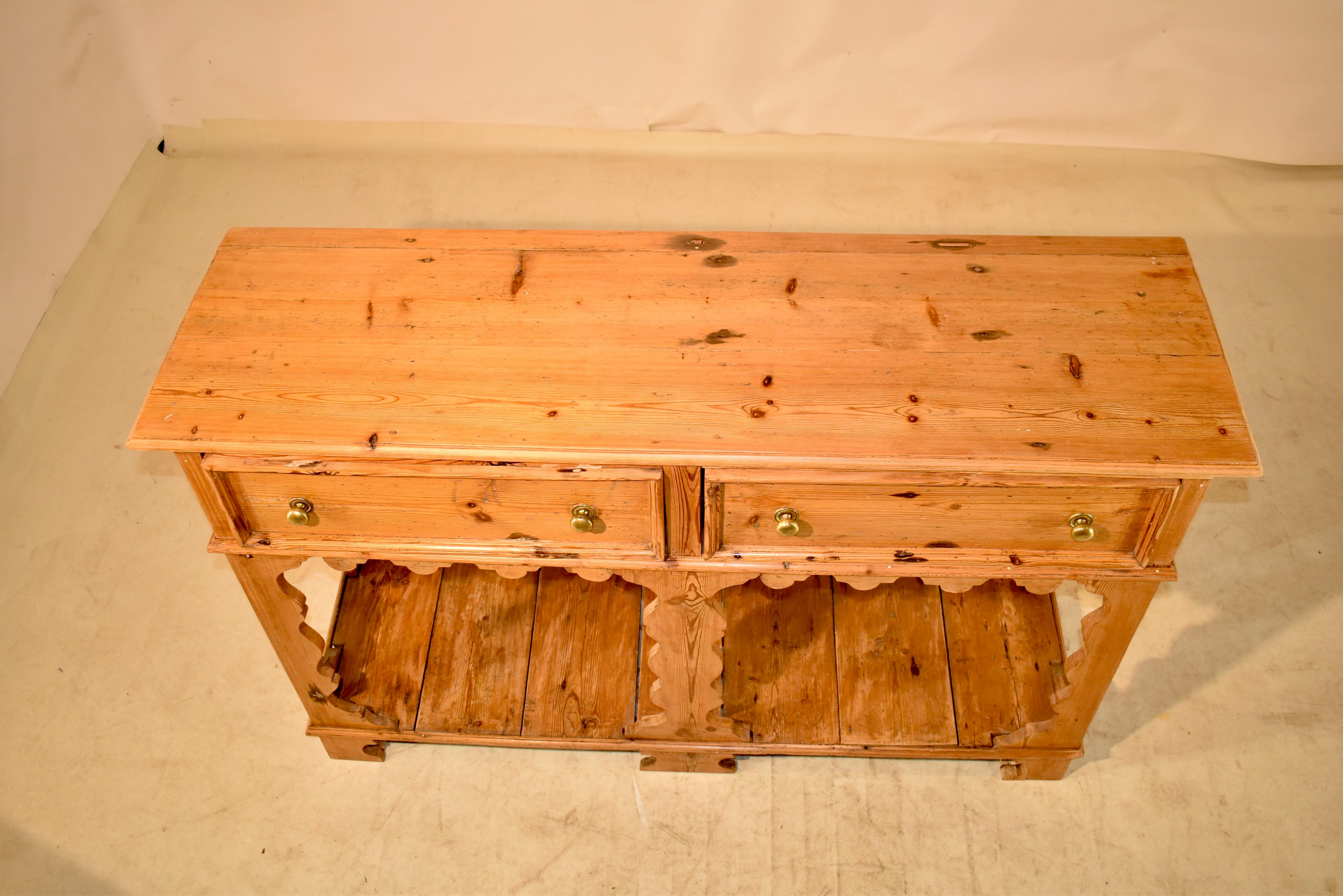 Victorian 19th Century English Pine Sideboard For Sale