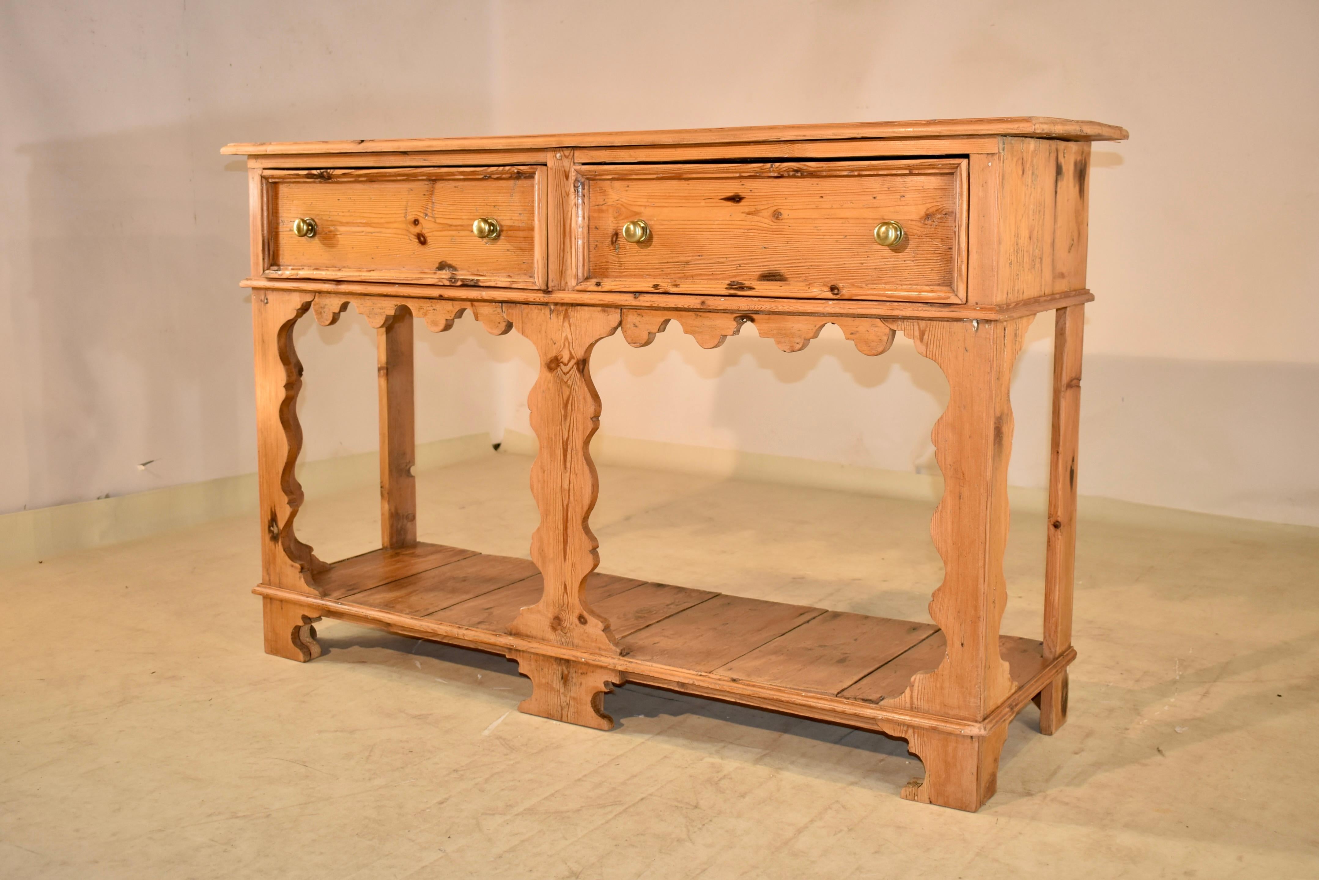 19th Century English Pine Sideboard For Sale 1