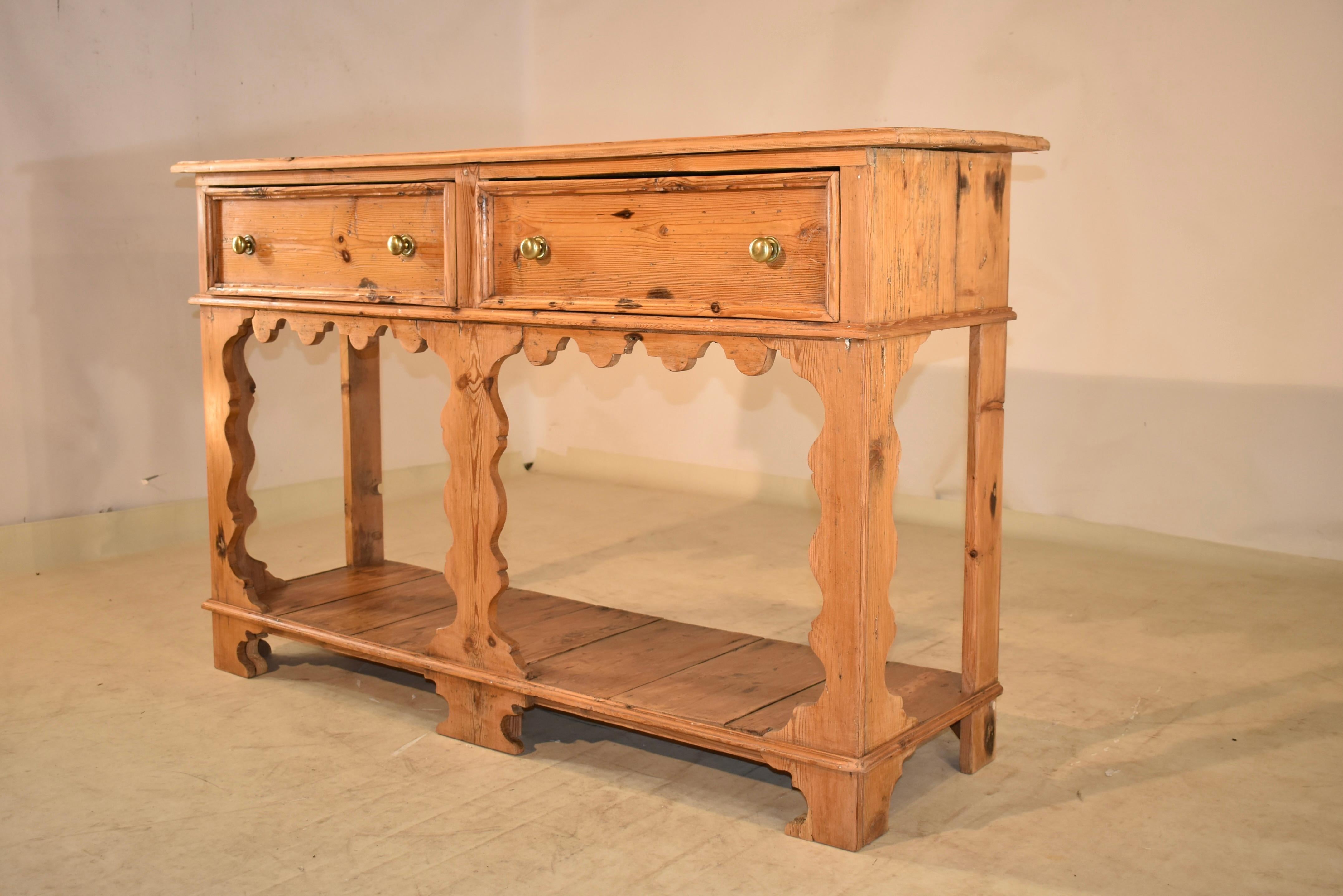 19th Century English Pine Sideboard For Sale 2