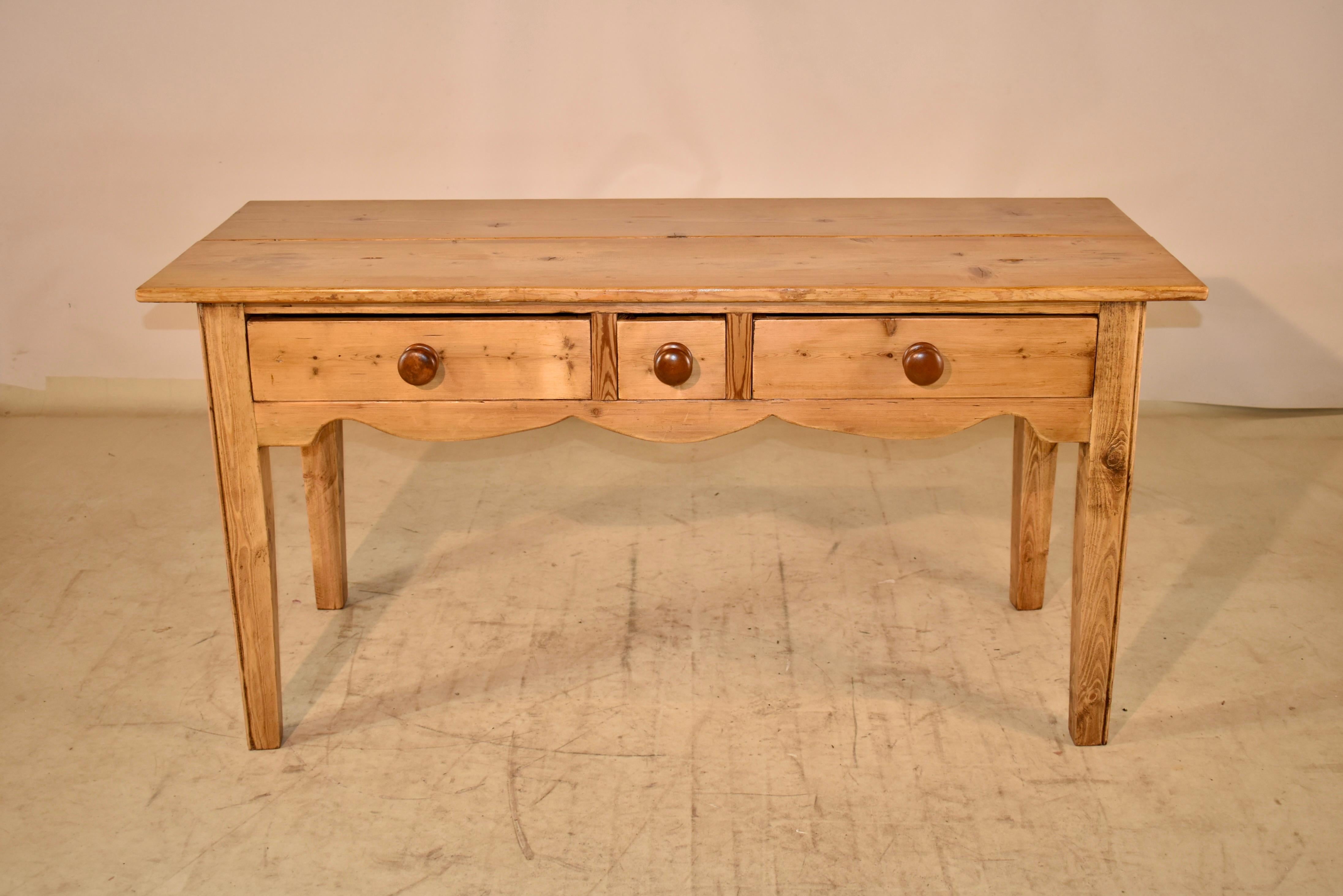 19th Century English Pine Sideboard For Sale 4