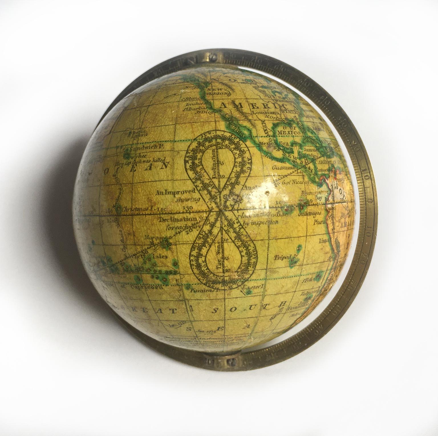 Early 19th Century 19th Century English Pocket Globe By Newton, London 1817