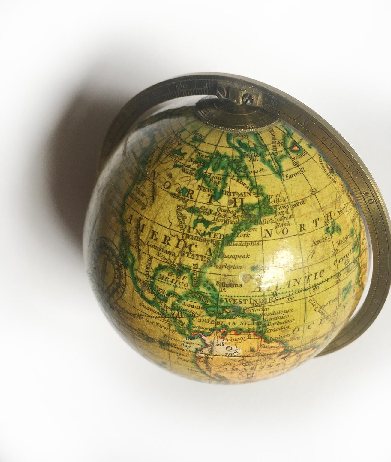 19th Century English Pocket Globe By Newton, London 1817 1