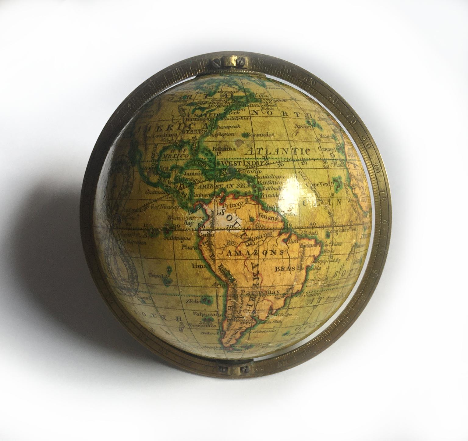 19th Century English Pocket Globe By Newton, London 1817 3