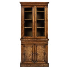 19th Century English Pollard Oak Bookcase