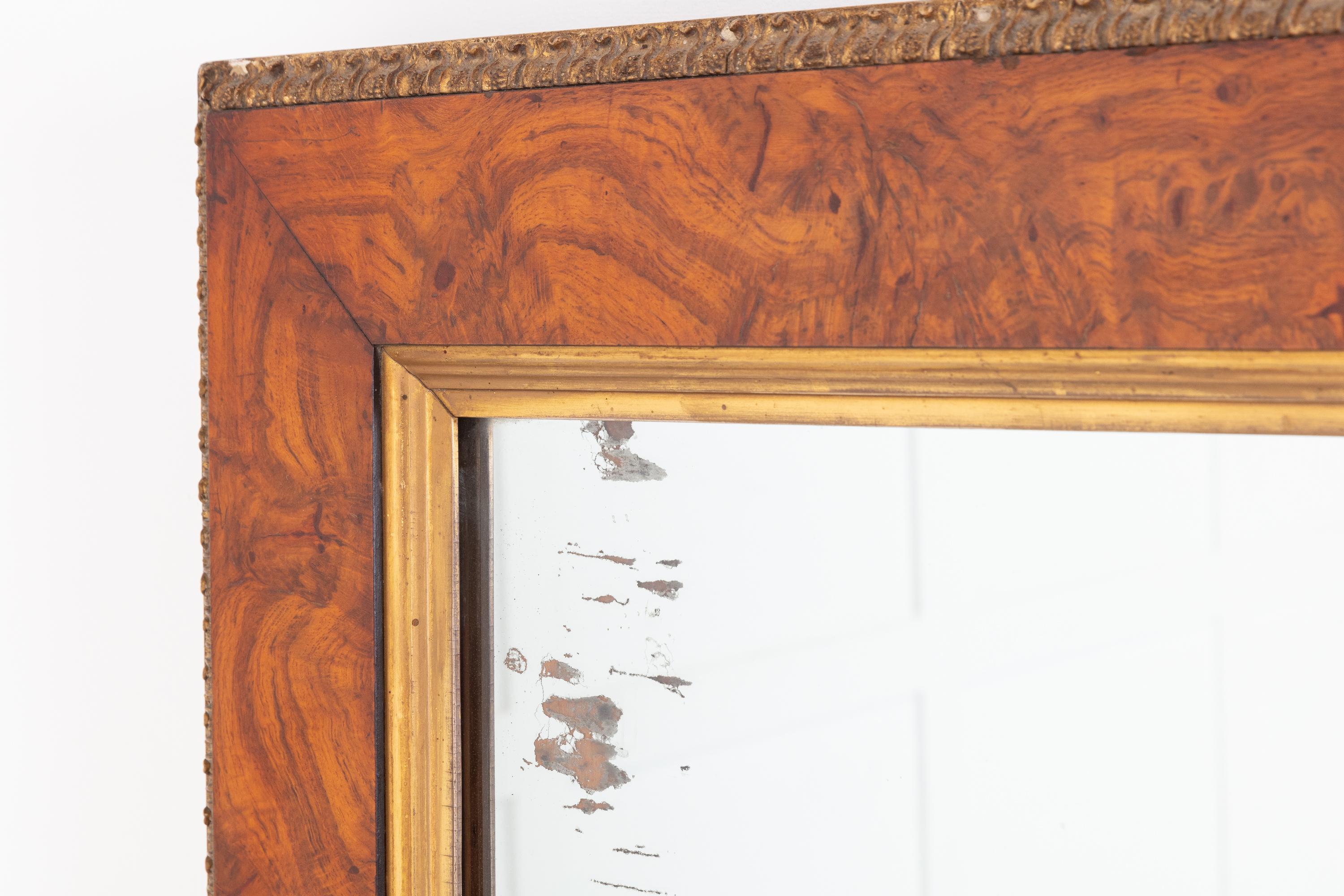 19th Century English Pollard Oak Mirror In Good Condition For Sale In Gloucestershire, GB