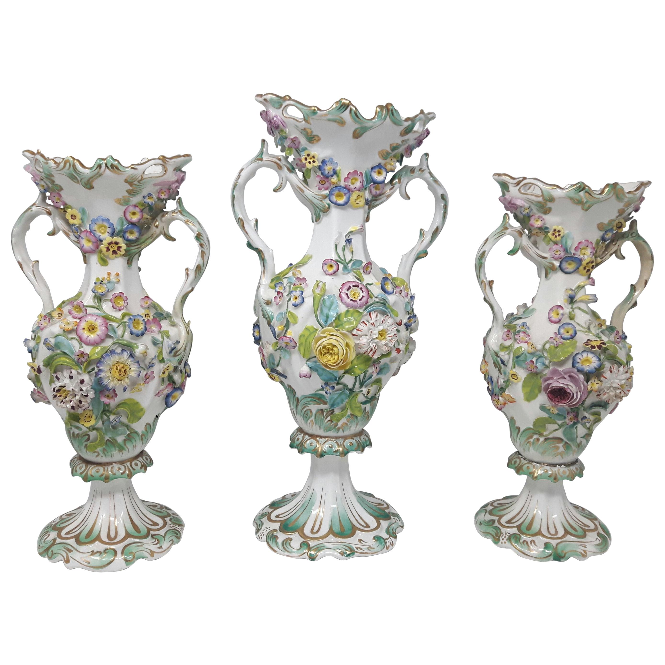 19th Century English Porcelain Garniture