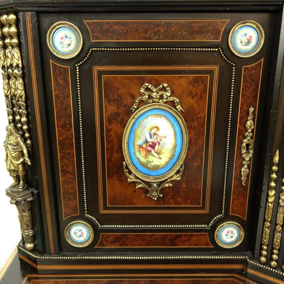 19th Century English Porcelain Inset Cabinet 7
