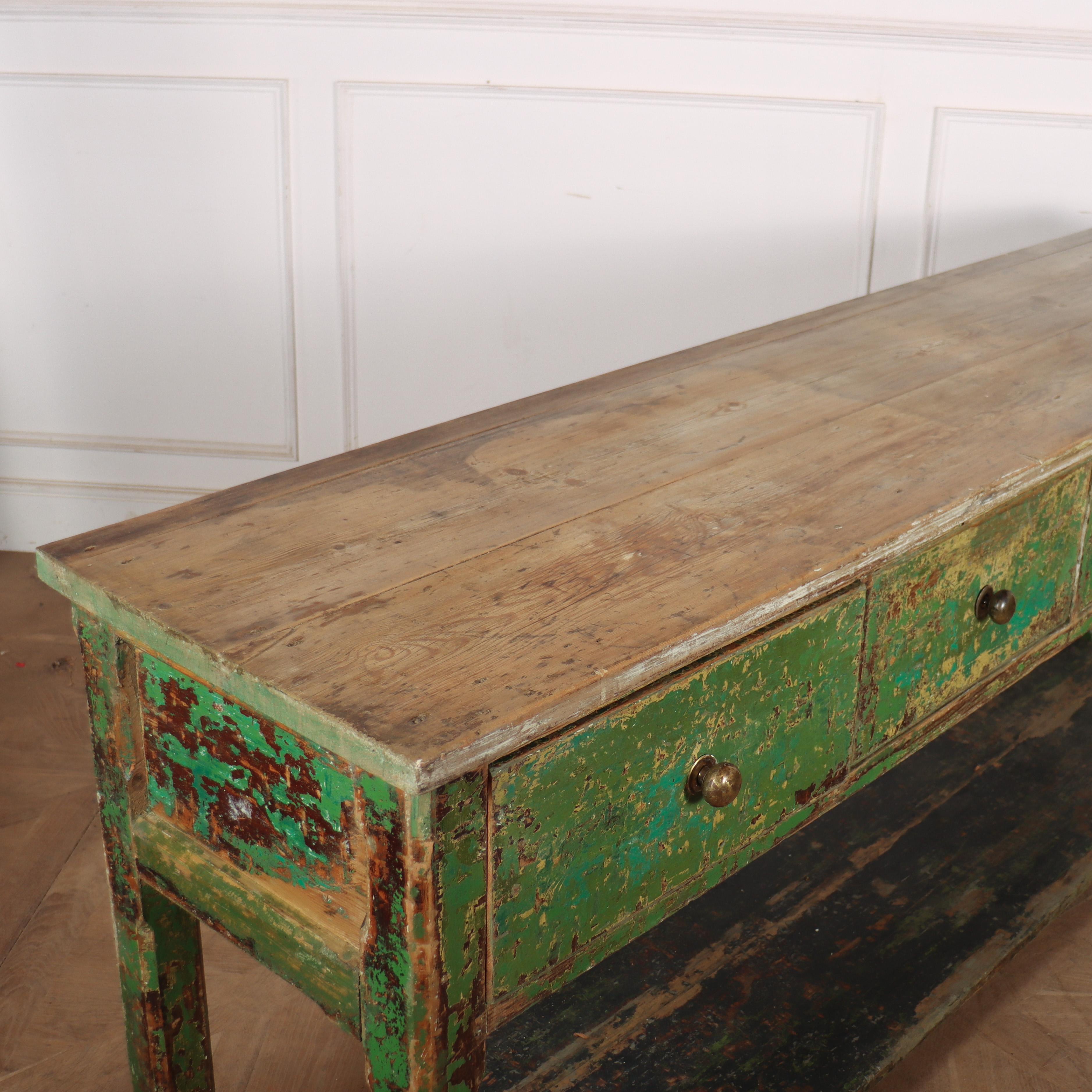 19th Century English Potboard Dresser Base 5
